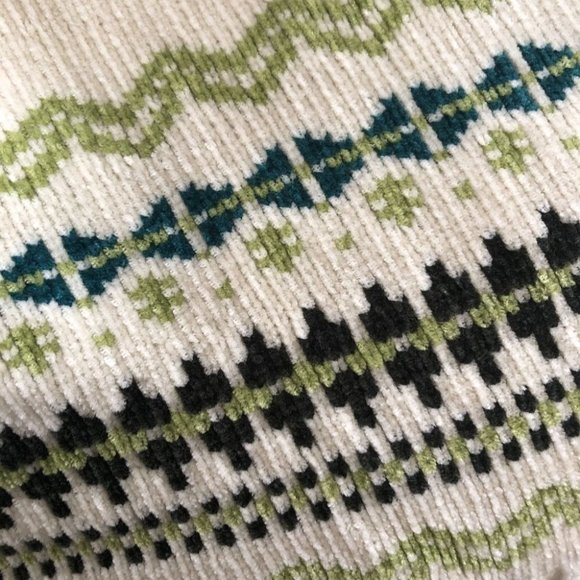 Vintage Cotton Ginny Cowl Neck Fair Isle Sweater Size Large - Picture 6 of 10